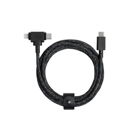 Native Union 1,5 m USB-C til USB-C/Lightning Belt Cable Duo Ladekabel - Cosmos