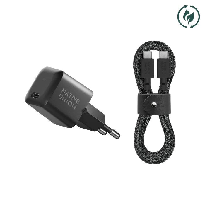Native Union 30W Vegglader med USB-C Ladekabel - Svart