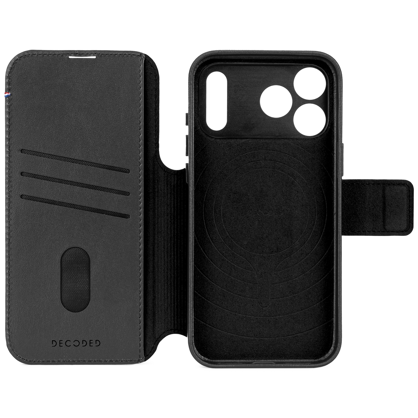 Decoded Detachable Wallet MagSafe Skinnetui til iPhone 17 Pro - Svart