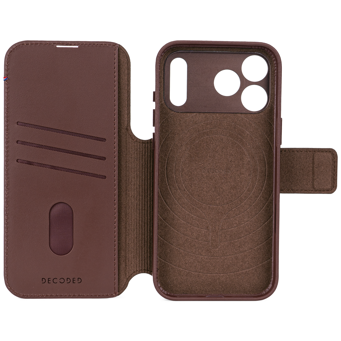 Decoded Detachable Wallet MagSafe Skinnetui til iPhone 17 Pro Max - Brun