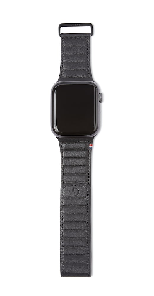 Decoded 49/46 mm Traction lærrem til Apple Watch - Svart