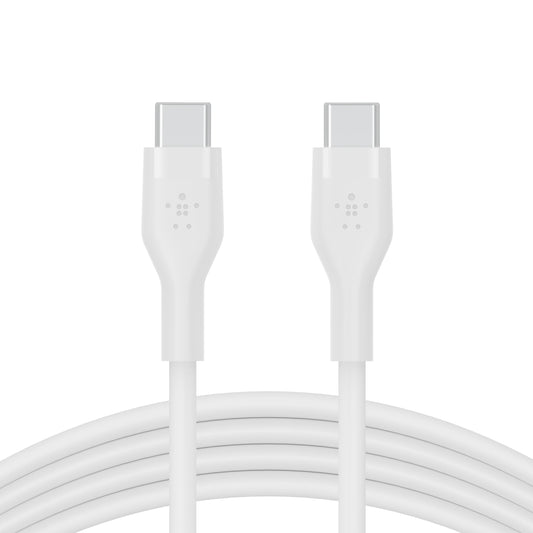 Belkin 1m USB-C til USB-C Silikon Ladekabel - Hvit
