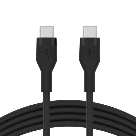 Belkin 2m USB-C til USB-C Silikon Ladekabel - Svart