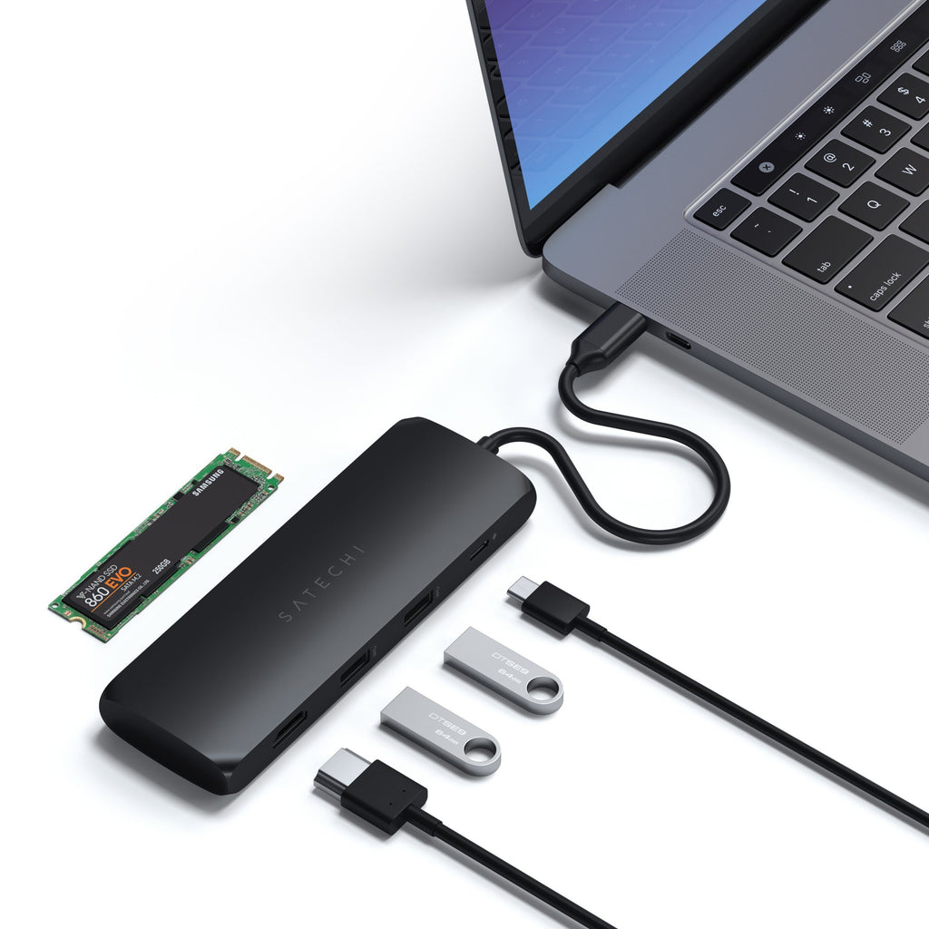Satechi USB-C Hybrid Multiport Adapter - Svart