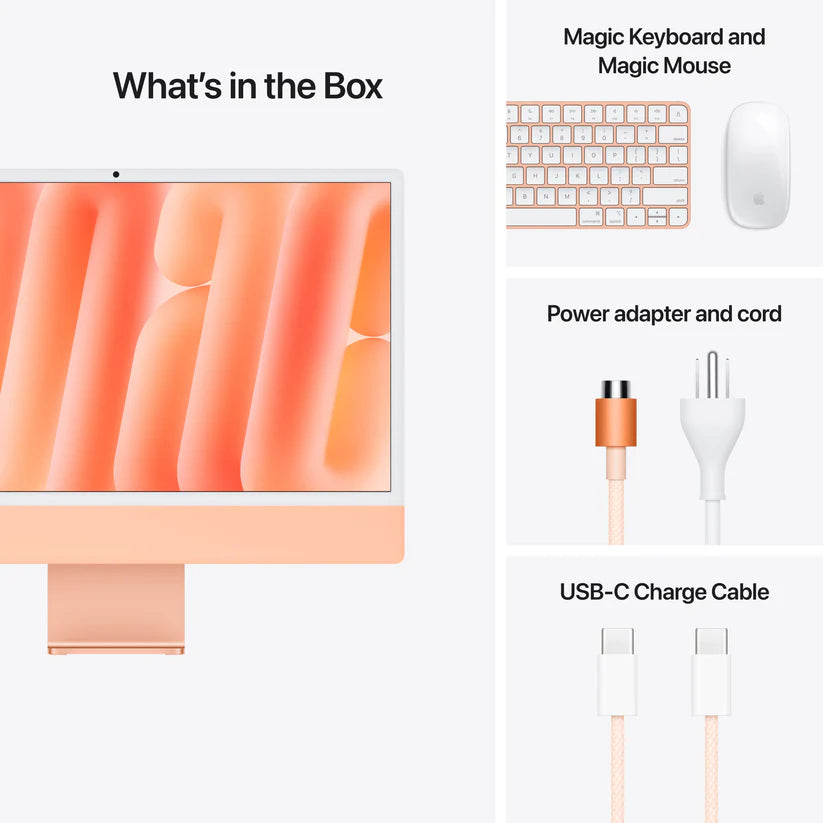 iMac 24-tommer M4 8GPU 256GB SSD 16GB Minne - Oransje