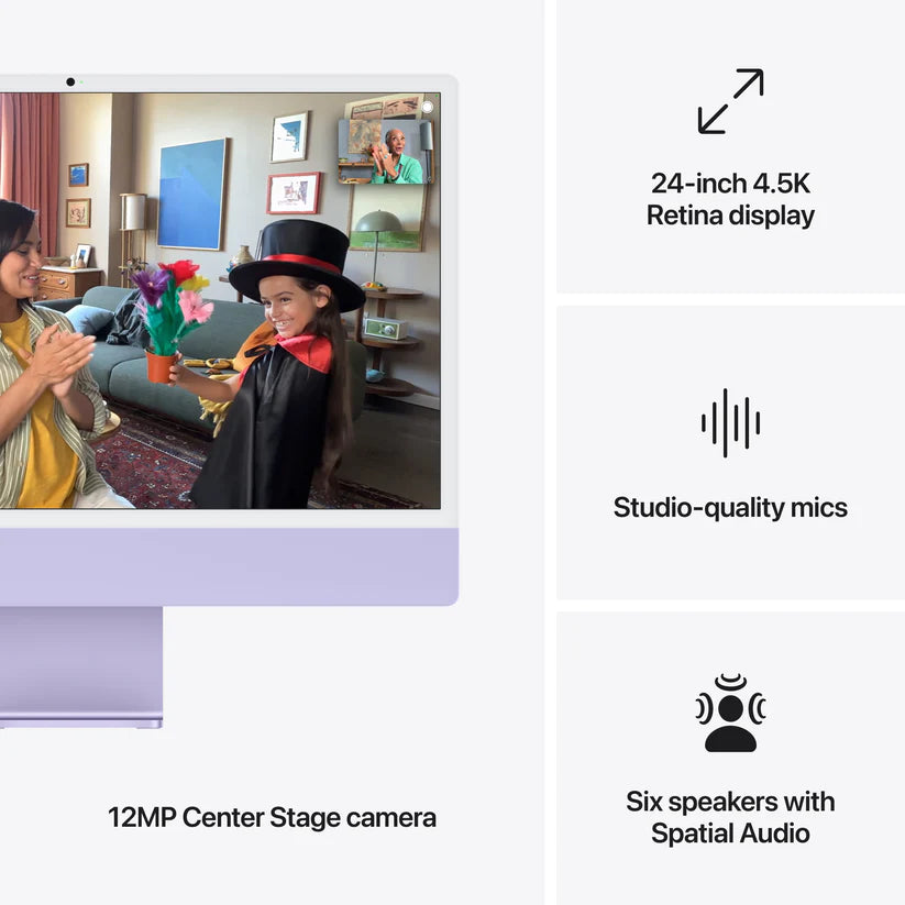 iMac 24-tommer M4 8GPU 256GB SSD 16GB Minne - Lilla