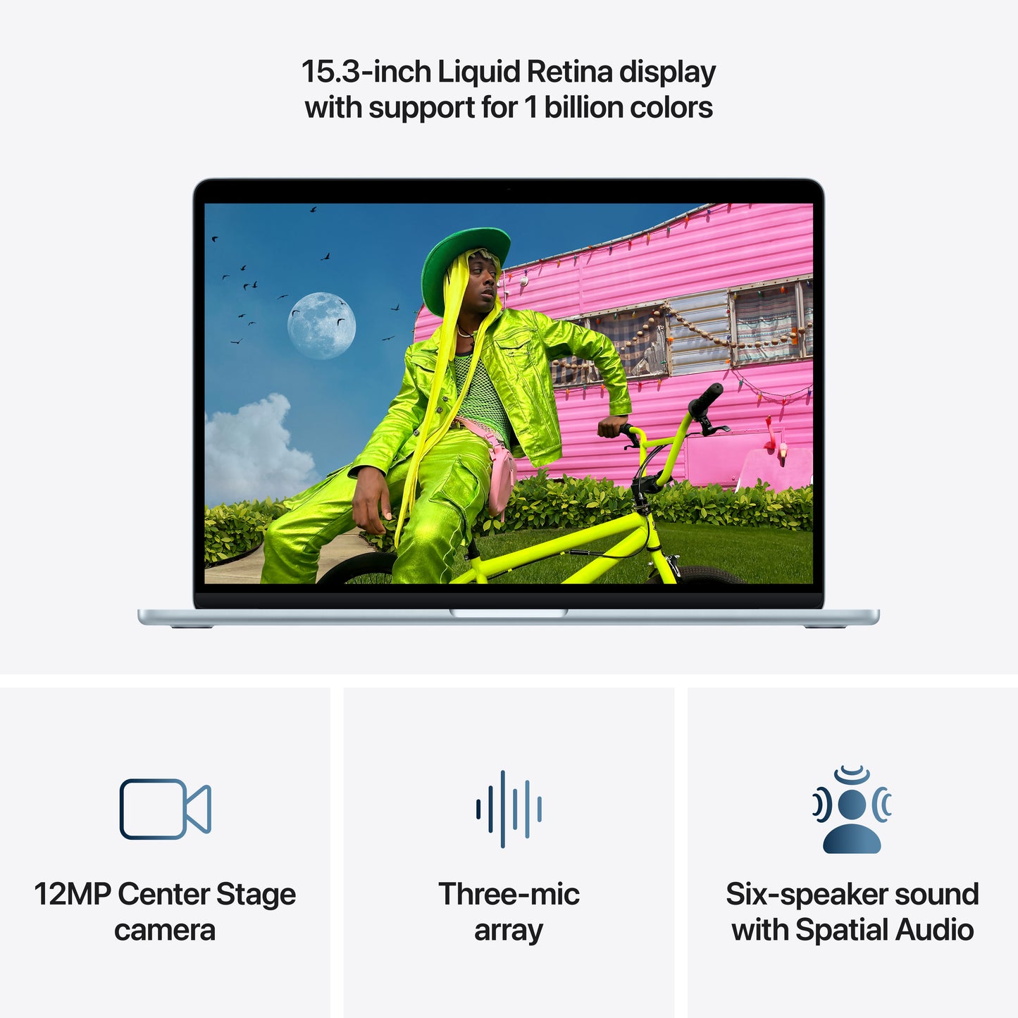 MacBook Air 15-tommer M5 - Himmelblå