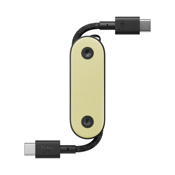 Native Union Pocket Cable USB-C til USB-C Ladekabel - Gul