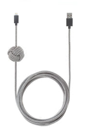 Native Union 3m USB-A til Lightning Night Ladekabel - Zebra