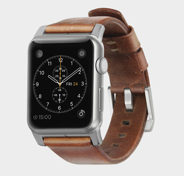 Nomad 49/46 mm moderne skinnrem med blank spenne - Brun