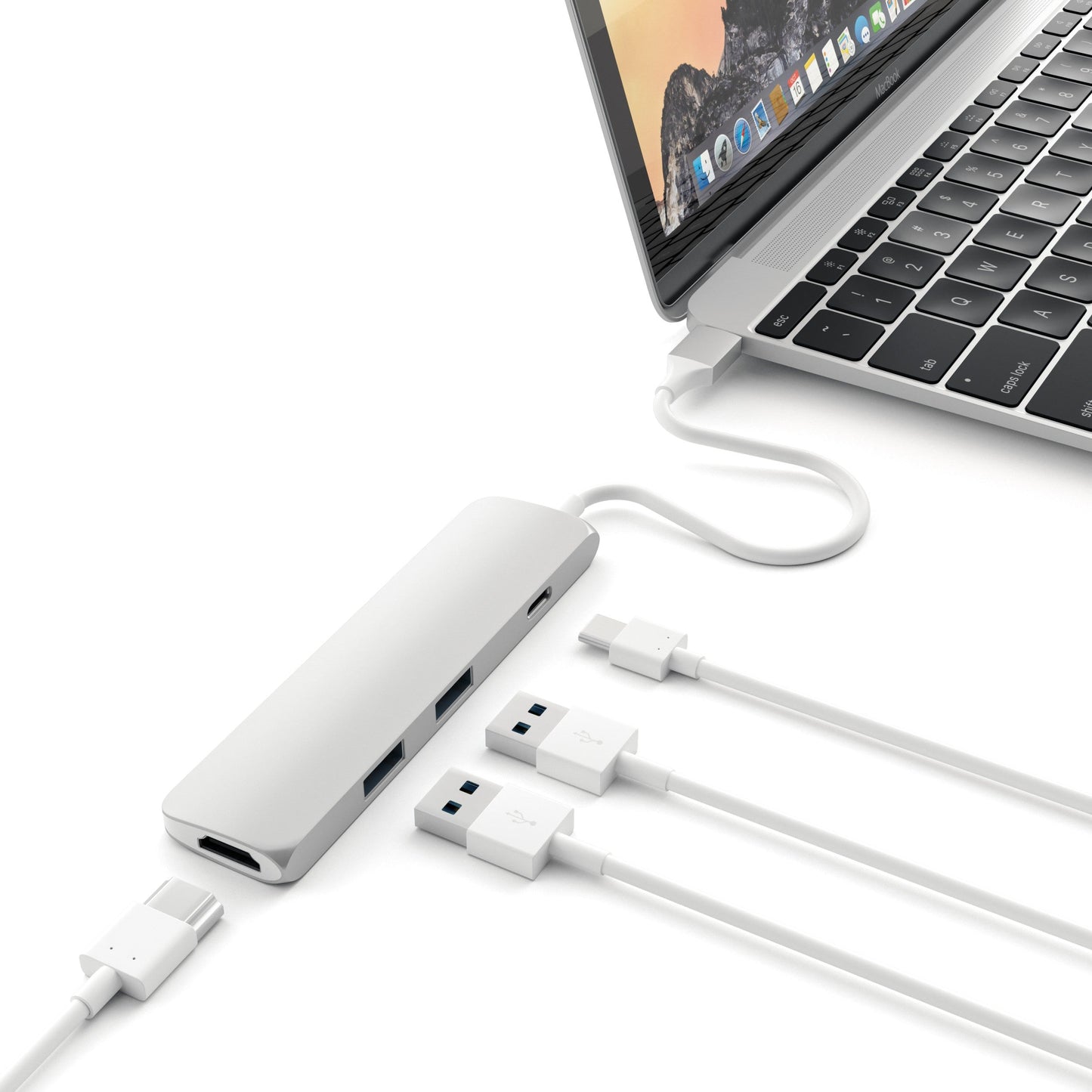 Satechi USB-C Multiport-adapter - Sølv