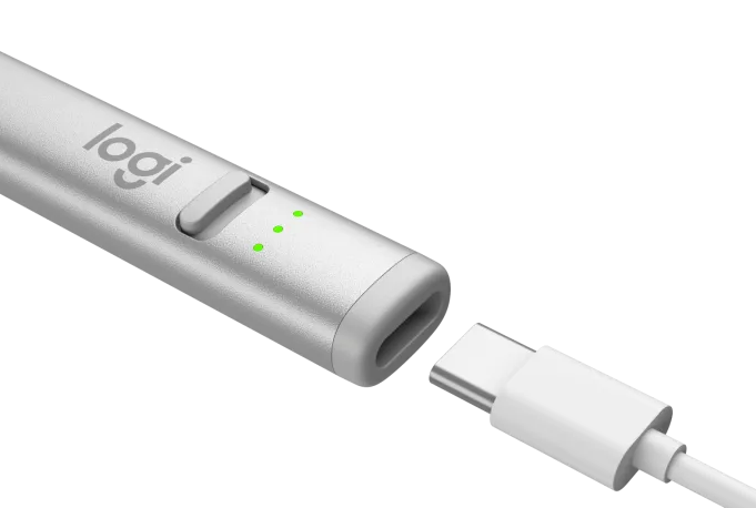 Logitech Crayon USB-C til iPad - Sølv