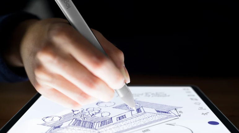 Logitech Crayon USB-C til iPad - Sølv