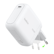 Belkin 100W USB-C GaN Vegglader - Hvit