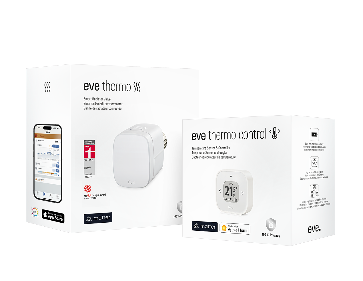 Eve Thermo Comfort Set med Matter/HomeKit