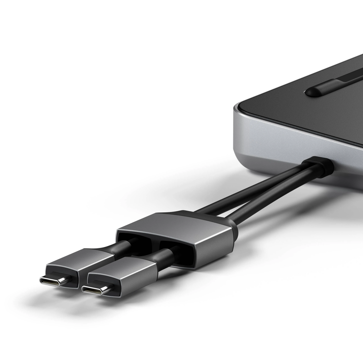 Satechi USB-C Dual Dockingstasjon med NVMe SSD-kabinett
