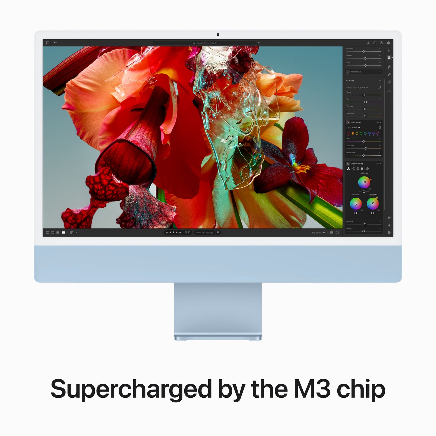 iMac 24" M3 10GPU 256GB SSD 4-ports - Blå