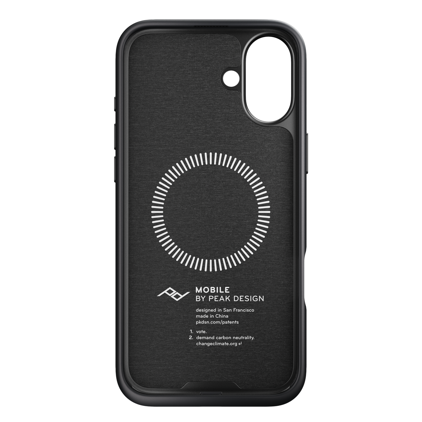 Peak Design Mobile Everyday Fabric MagSafe Deksel til iPhone 16 Plus - Charcoal