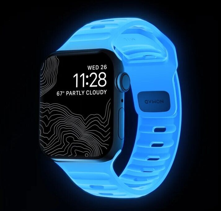 Nomad 42/41 mm Sport Band reim - Limited Edition Icy Blue Glow