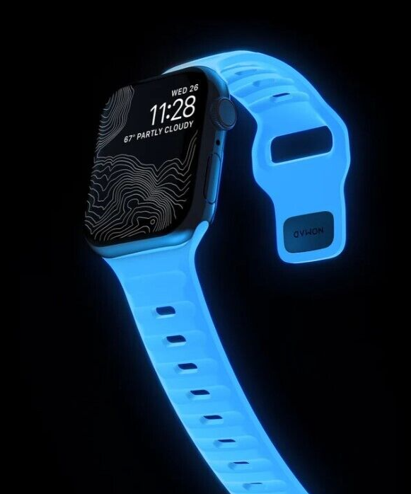 Nomad 42/41 mm Sport Band reim - Limited Edition Icy Blue Glow