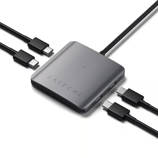 Satechi 4-Port USB-C Hub med 100W lading