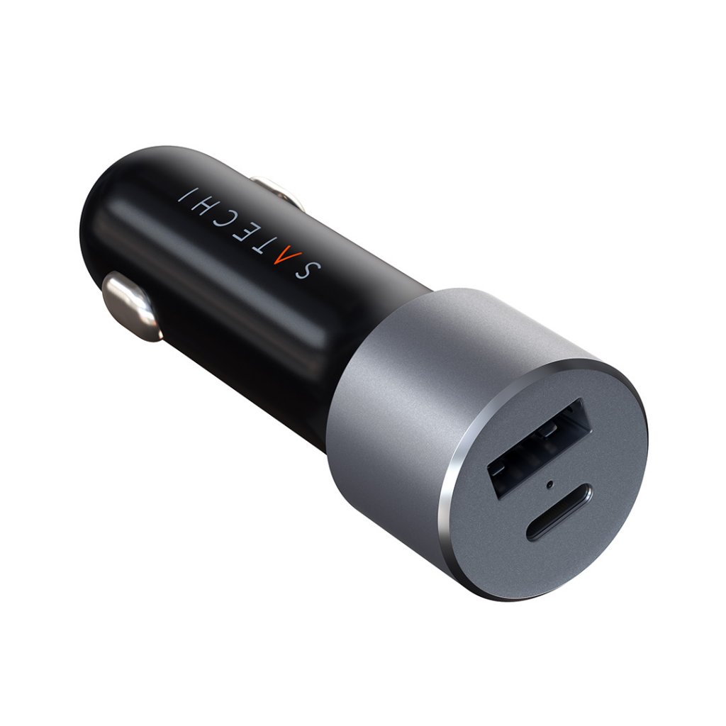 Satechi 72W USB-C + USB-A billader -  Stellargrå