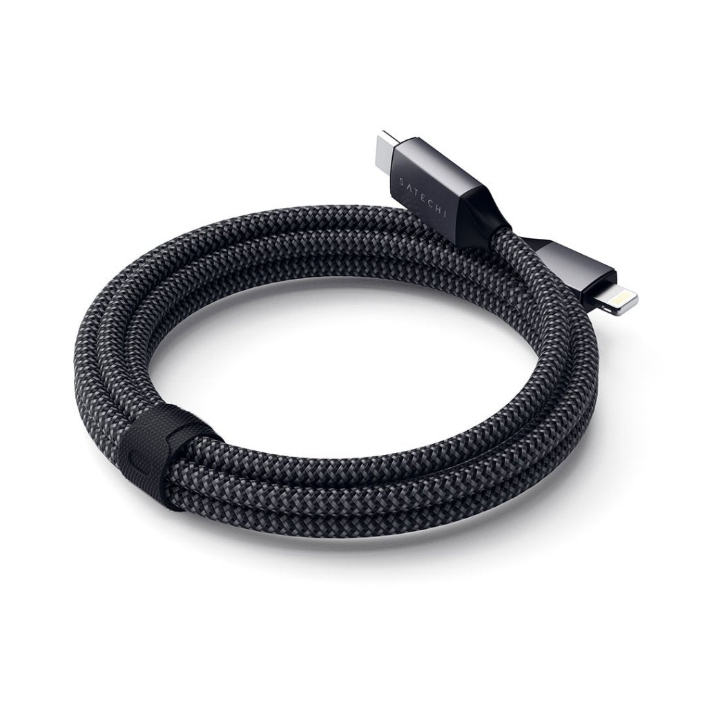 Satechi 1,8 meters USB-C til Lightning-kabel - Svart