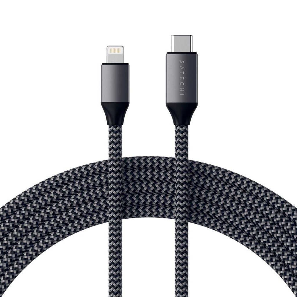 Satechi 1,8 meters USB-C til Lightning-kabel - Svart