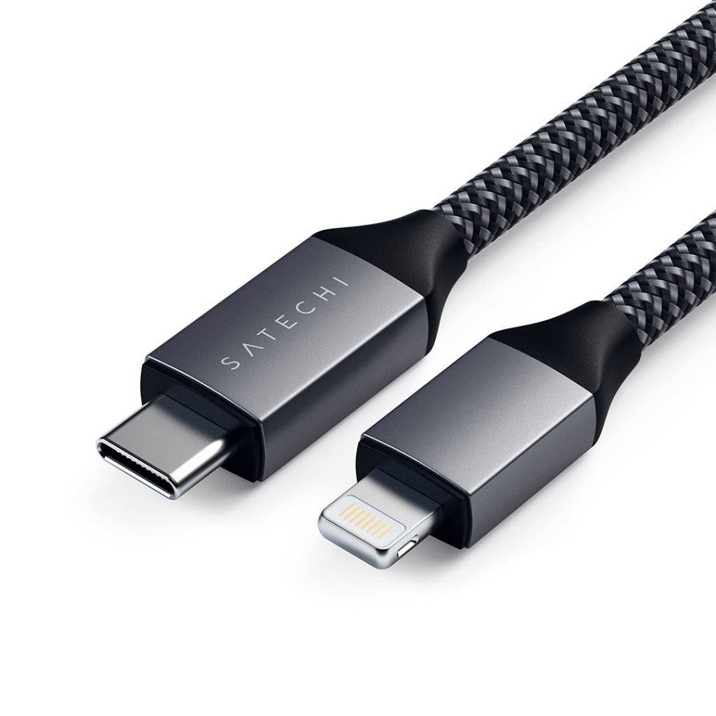 Satechi 1,8 meters USB-C til Lightning-kabel - Svart