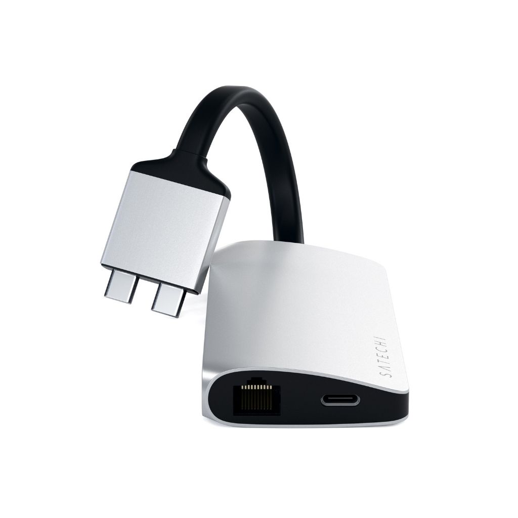 Satechi Dual USB-C 4K Multimedia Adapter - Sølv