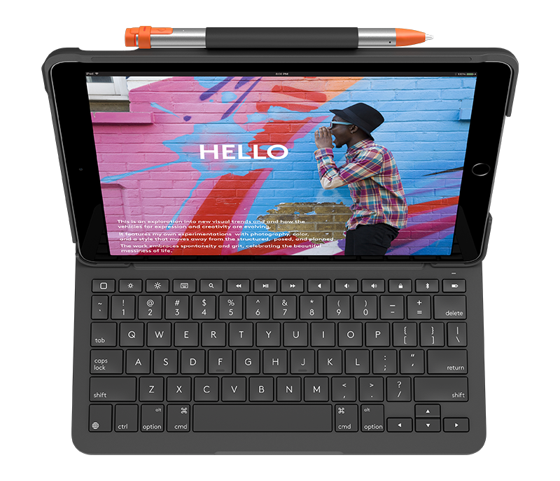 Logitech Slim Folio Tastatur til iPad 10,2"