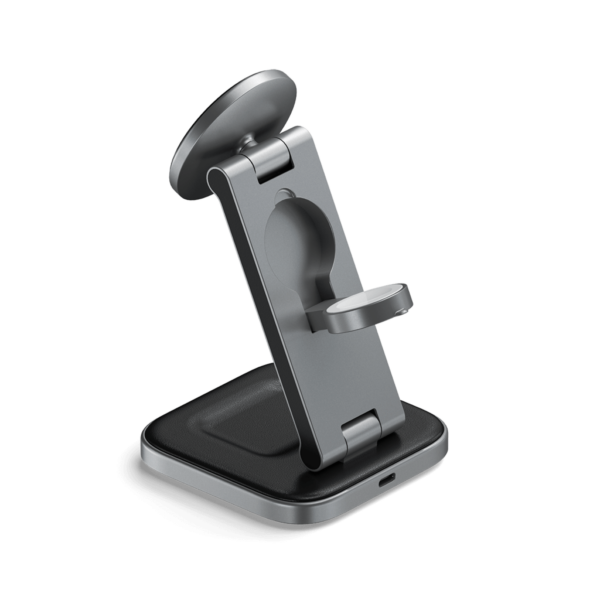 Satechi 3-i-1 Qi2 Sammenleggbart Trådløst Ladestativ