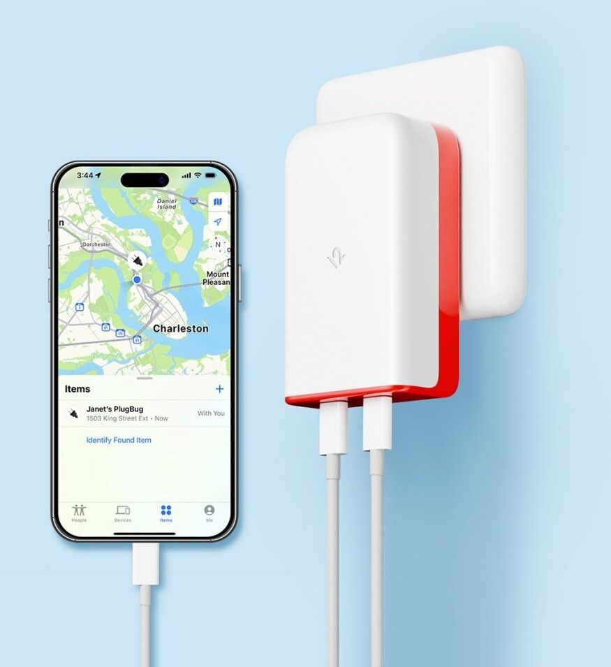 Twelve South PlugBug USB-C Vegglader med Find My 50W