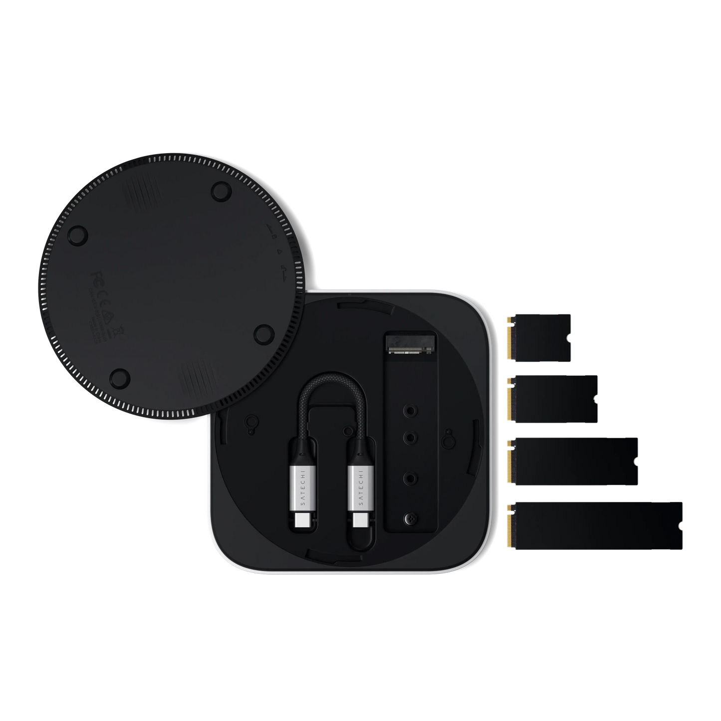 Satechi USB4 Slim NVMe SSD-kabinett til Mac mini